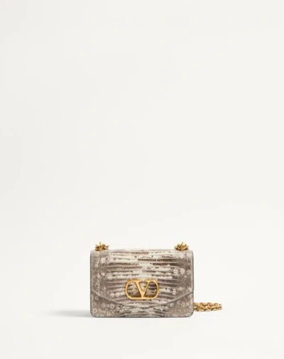 Valentino Garavani Garavani Vain Small Shoulder Bag In Tejus Woman Stone Uni