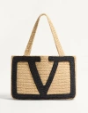 Valentino Medium Tote Viva Superstar Crochet Rafia In Natural