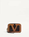 Valentino Garavani Garavani Viva Superstar Nappa Pouch In Black/spice