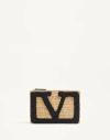 Valentino Garavani Garavani Viva Superstar Small Pouch In Synthetic Raffia Woman Natural Uni