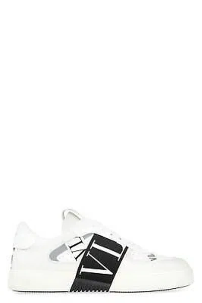 Pre-owned Valentino Garavani Garavani Vlnt Leather Sneakers In White
