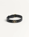 Valentino Garavani Garavani Vlogo Signature Leather And Metal Choker Woman Black Uni In Black