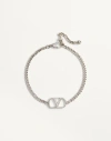 Valentino Garavani Garavani Vlogo Signature Metal Bracelet In Metallic