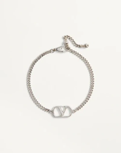 Valentino Garavani Garavani Vlogo Signature Metal Bracelet In Metallic