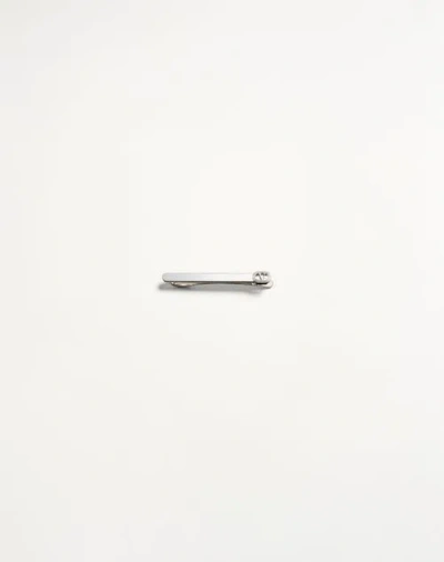 Valentino Garavani Garavani Vlogo Signature Metal Tie Clip In Transparent
