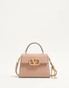 Valentino Garavani Garavani Vsling Small Handbag In Grainy Calfskin With Jewel Logo Woman Rose Canne