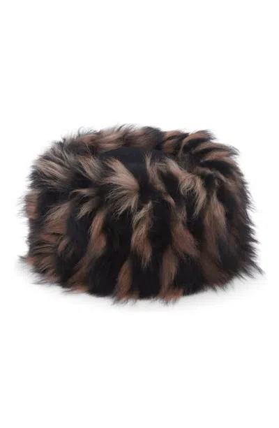 Valentino Garavani Genuine Rabbit Hair & Wool Felt Hat In Brown/black