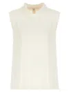 Valentino Sleeveless Silk Top Without