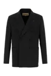 Valentino Tailored Double-breasted Polyester Blend Jacket In Pattern
