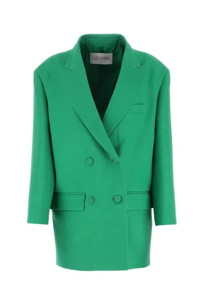 Valentino Garavani Green Crepe Couture Oversize Blazer