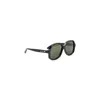 Valentino Vintage Black Acetate Sunglasses With Gold-tone Detail In Black