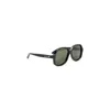 Valentino Vintage Black Acetate Sunglasses With Gold-tone Detail In Black