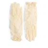 Valentino Garavani Vlogo Signature Butter-coloured Lace Gloves In Yellow