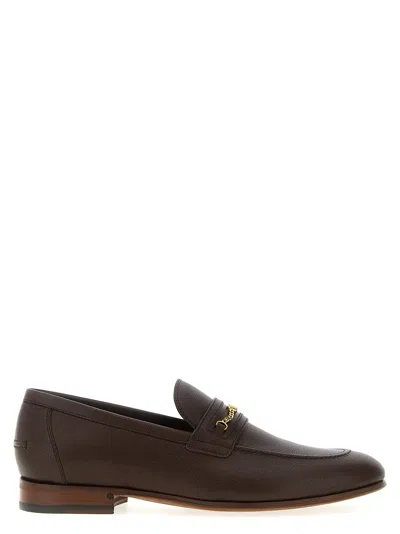 Valentino Garavani Goat Leather With Vlogo Chain Loafer In Brown