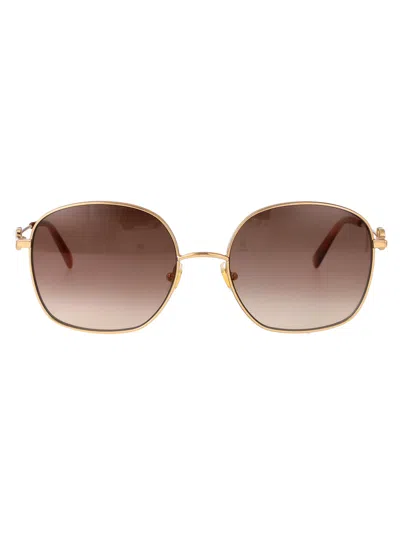Valentino Garavani Gold Gold Brown Metal Sunglasses