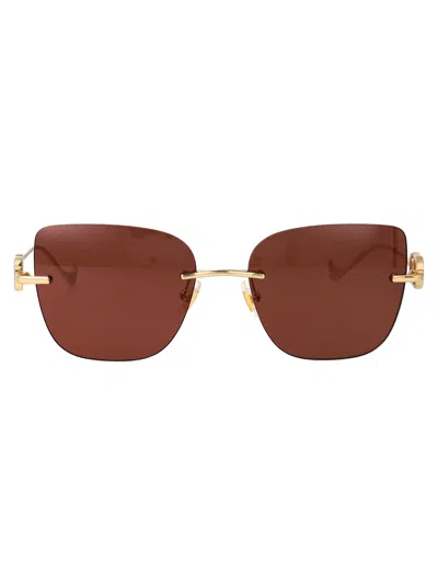 Valentino Garavani Gold Gold Brown Metal Sunglasses