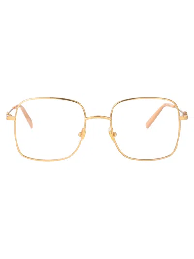 Valentino Garavani Gold Gold Transparent Metal Glasses