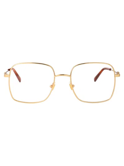 Valentino Garavani Gold Gold Transparent Metal Glasses