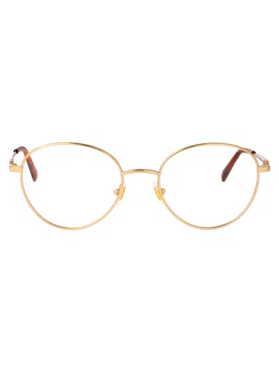 Valentino Garavani Gold Gold Transparent Metal Glasses