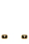 Valentino Ovalette Vlogo Enamelled Stud Earrings