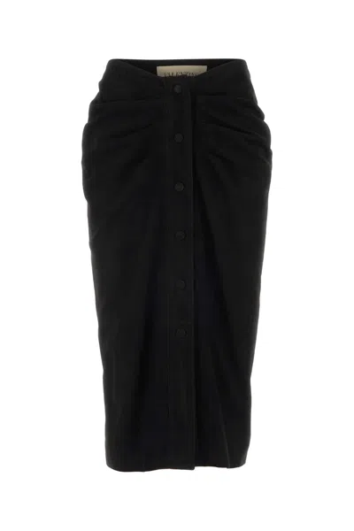 Valentino Garavani Gonna Pelle | Blouse-skir In Black