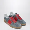 Valentino Garavani Men Upvillage Low Top Sneaker In Split Leather And Calfskin Nappa Leather