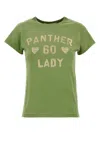 Valentino Playful Printed Cotton T-shirt With Bold Lettering In Green