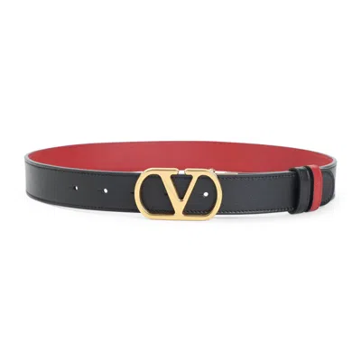 Valentino Garavani H30 Reversible Belt In Black