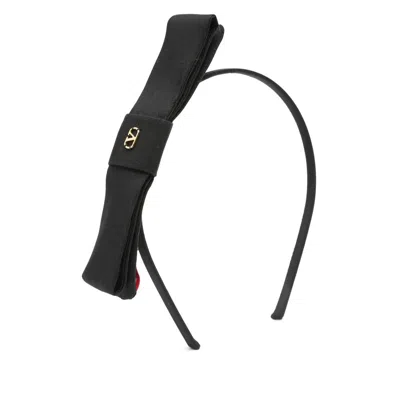 Valentino Garavani Vlogo Signature Headband In Black