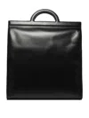 Valentino Adjustable Calfskin Tote Bag With Detachable Strap In Black
