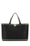 Valentino Borsa A Mano Rockstud In Pelle Nera  Donna In Black