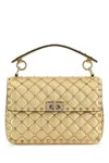 Valentino Quilted Studded Top Handle Chain Shoulder Bag