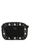 Valentino Nellcote Studded Leather Camera Crossbody Bag In Black