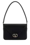 Valentino Letter Leather Crossbody Bag In Black