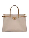 Valentino Garavani Antibes Canvas Medium Shopping Bag In Beige
