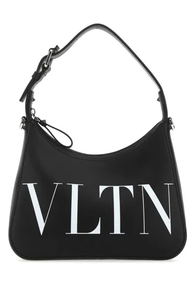 Valentino Garavani Men Black Leather Vltn Handbag