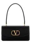 Valentino Black Leather Vain Shoulder Bag In Black
