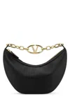 Valentino Small Vlogo Moon Hobo Bag In Black