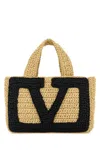 Valentino Garavani Viva Superstar Crochet Small Tote Bag In Neutral