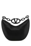 Valentino Mini Vlogo Moon Hobo Bag In In Black