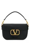 Valentino Shoulder Bag With Elegant Gold Hardware And Luxurious Finish In Black