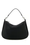 Valentino Hobo Leather Bag In Black