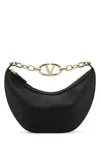 Valentino Small Vlogo Moon Hobo Bag In Black