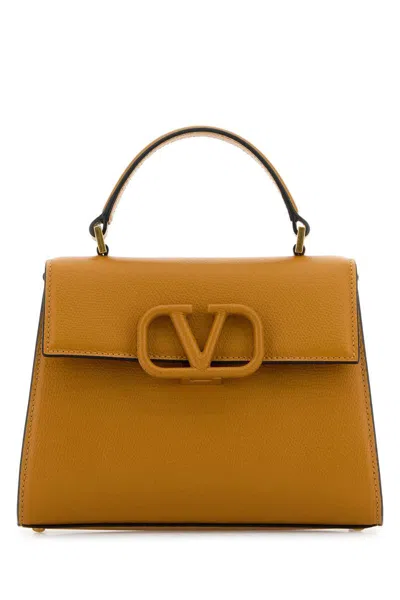 Valentino Garavani Valentino Vsling Foldover Top Small Tote Bag In Brown