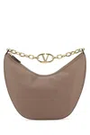 Valentino Garavani Women Antiqued Pink Leather Medium Hobo Vlogo Moon Shoulder Bag In Clay