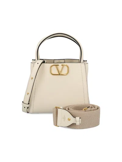 Valentino Garavani Handbags In Ivory/multicolor Beige