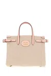 Valentino Garavani Tote Handbag 2 Handles In Nate Tobacco Peach Rose