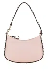 Valentino Garavani Women Light Pink Leather Mini Hobo Rockstud Shoulder Bag In Pink