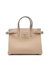 Valentino Shoulder Bags With Adjustable Strap And Stitched Handles In Pink