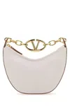 Valentino Ivory Leather Mini Hobo Vlogo Moon Handbag In Pink